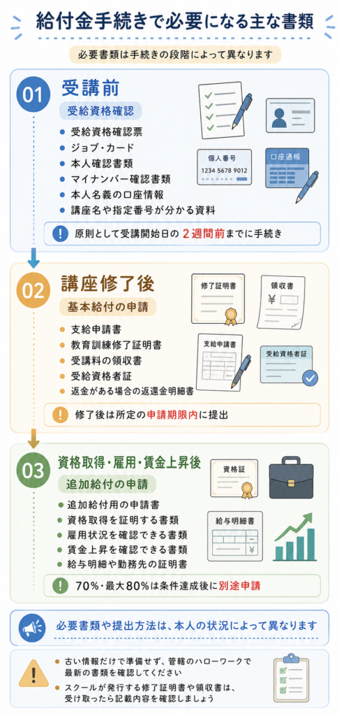 手続き段階別の必要書類整理