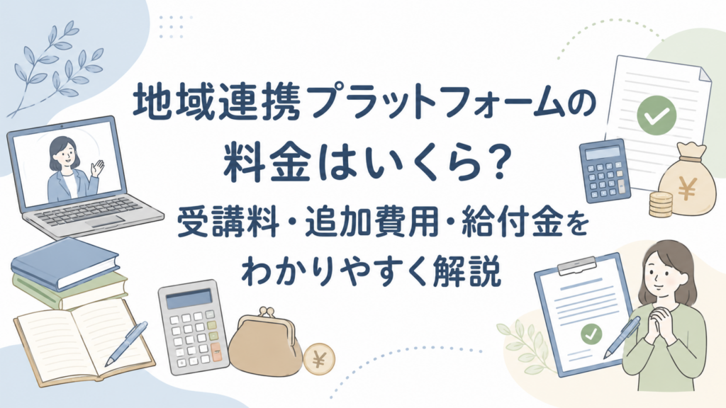 地域連携プラットフォームの料金はいくら？受講料・追加費用・給付金をわかりやすく解説