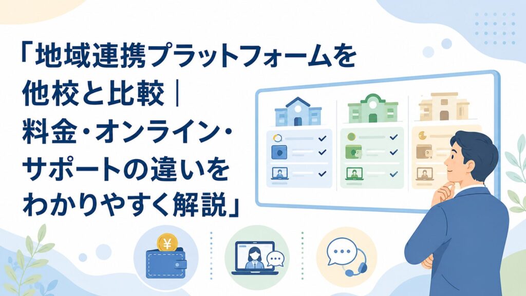 地域連携プラットフォームを他校と比較｜料金・オンライン・サポートの違いをわかりやすく解説