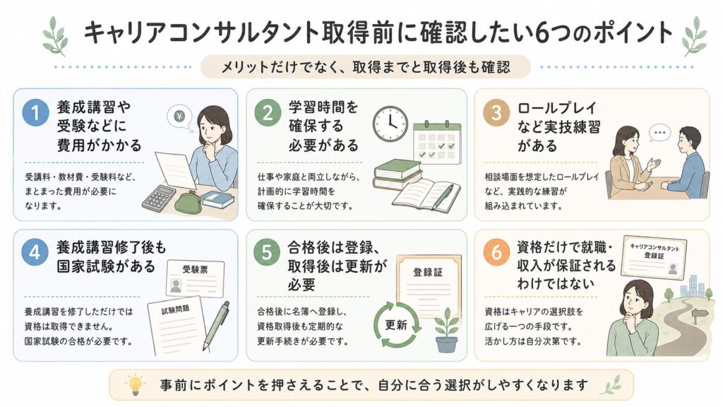 キャリアコンサルタント取得前の6ポイント